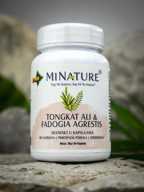 Tongkat Ali & Fadogia Agrestis 500mg 60 kapsula Mi Nature