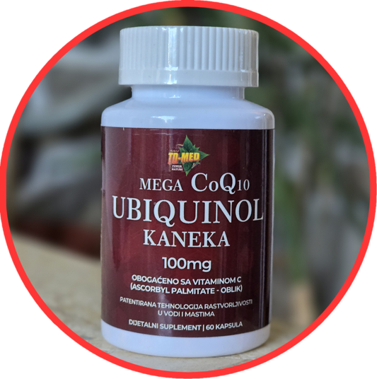 Ubikinol-Kaneka Mega CoQ10 aktivni oblik 100mg sa dodatkom Vitamina.C /60 caps."Japan Aladdin Biotech Co.Ltd" za USA/EU ; Izrazito veća Bioraspoloživost od klasičnog CoQ10 za vaš kardio sistem i još toga...REKLAMNA Akciska cijena,iskoristite je...