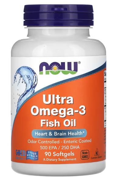 Ultra Omega 3-Rible ukje(pročićeno)  90 mekih caps Now Foods USA;Podrška srcu, mozgu, zglobovima i imunitetu – svaki dan
