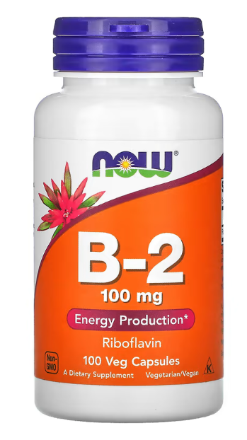 B-2, 100 mg RIBOFLAVIN, 100 veg. kapsula,NOW Foods,za vaše srce,više energijemzdravlja očiju i još toga...