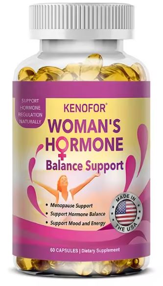 Za žene u menopauzi i zrelijih godina 40+ "WOMENS Hormone Balans" podrška;60 kaps.od KENOFOR-USA; Dizajnirana je za žene koje žele prirodno olakšanje, stabilniji ciklus, manje Valunga i bolju emocionalnu ravnotežu — bez hormona i bez alargena.