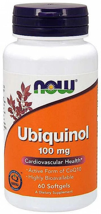 Ubiquimol- Ubikinol, 100 mg, 60 mekih kaps.NOW Foods USA,za kardiovaskularno zdravlje srca,preporuka za aritmije i više energije srčanog mišića,Kaneka - Napravljeno od kvalitetnog ubikinola