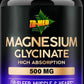 Magnesium GLICINAT(Glycinate) - 500 mg u 2 kapsule;Ublažava stres,bol i grčeve mišića,pomaže kod dijabetisa2,zdravlja srca i nervnog sistema;Veliko pakovanje 120 kaps.,VISOKE APSORCIJE,naš Brend za TD-MED