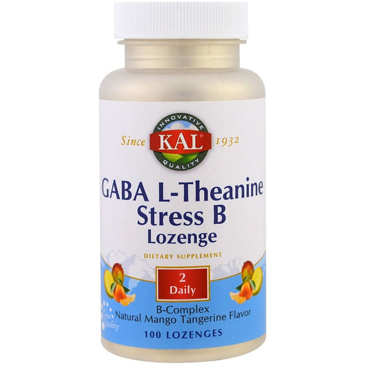 GABA L-Theanine Stres B, sa prirodnim mandarinski okus Mango, 100 pastila,KAL-USA