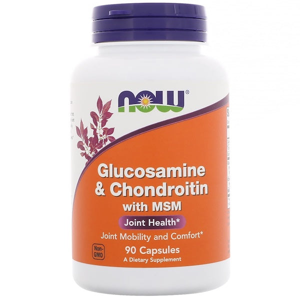 Glucosamine & Chondroitine with MSM-sumpor 90 kapsula-Now Foods USA