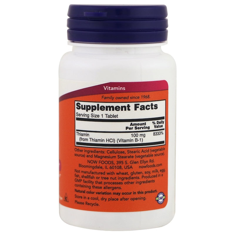 Vitamin B-1 ,Tiamin-Theamine 100mg ,100 kaps. Now Foods