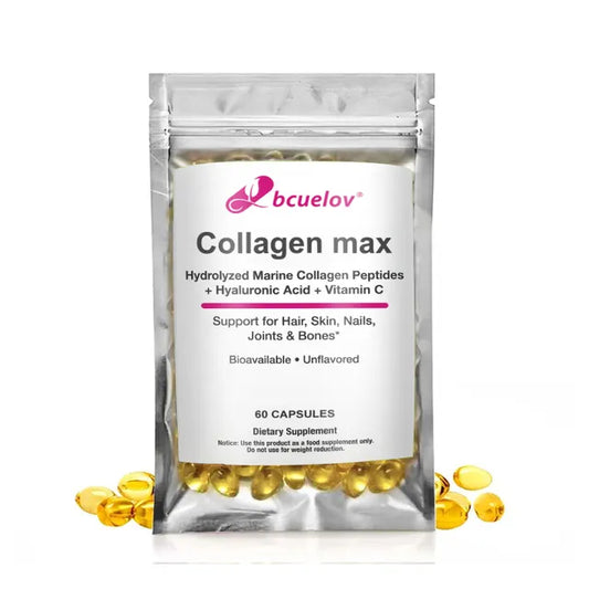 Morski Hidrolizovani  Kolagen Max sa 60 sofgel caps.- + Hayaluronic Acid + Vit.C  - Bcuelov  USA