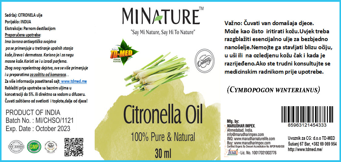 Citronela oil,Limunska trava