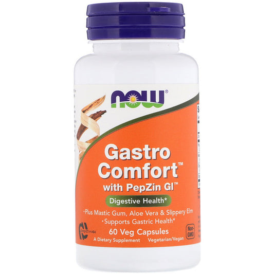 Gastro Comfort saPepZin GI enzimom i dodacima, 60 Veg Capsules,za želudac-Now Foods
