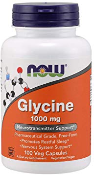 GLYCINE  1000 mg  100 Veg Capsules NOW Foods USA