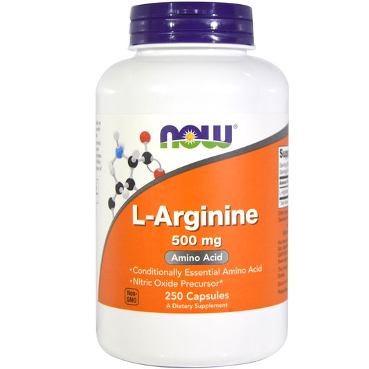 L-Arginine 500 mg-250 kapsula (Now Foods); *Za rast mišića,štiti krne sudove.eliminiše toksine...