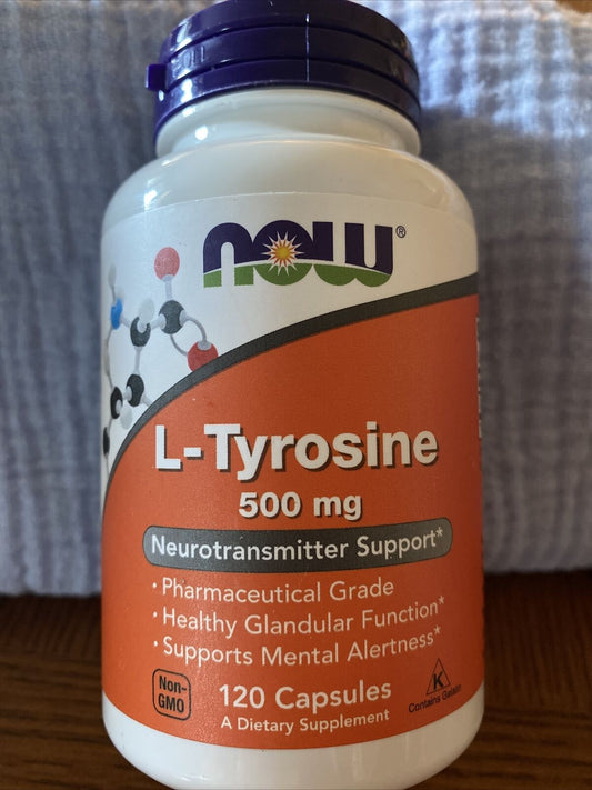 L-Tyrosine,Tirozin 500 mg, 120 Caps.- Now Foods USA,