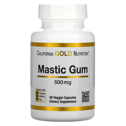 Mastic Gum(Mastikova guma) 500 mg, 60 veg. kaps.;California Gold USA; podržava zdravlje digestivnog -želidca,za probleme u borbi sa Heliko bakterijom i bolju probavu