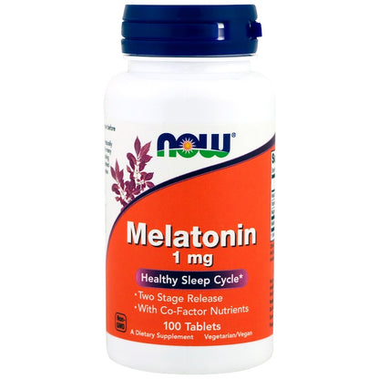 Melatonin 1mg/100 tablets(Now Foods)* Za vaš san i spavanje(minimalna jačine1mg + B3; B6 i Magnezijum)