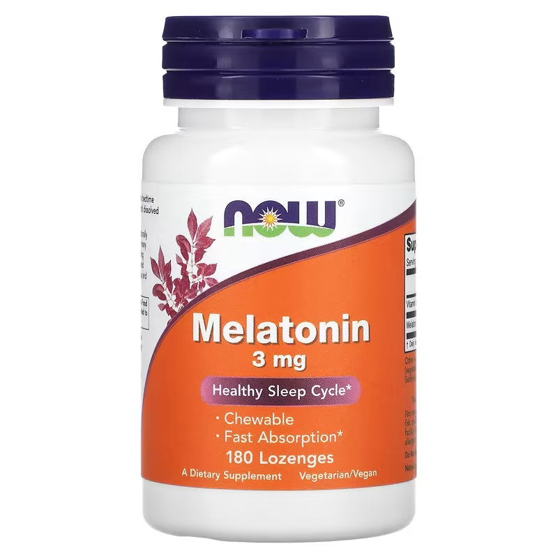 Melatonin 3mg -180 topivih pastila Now Foods