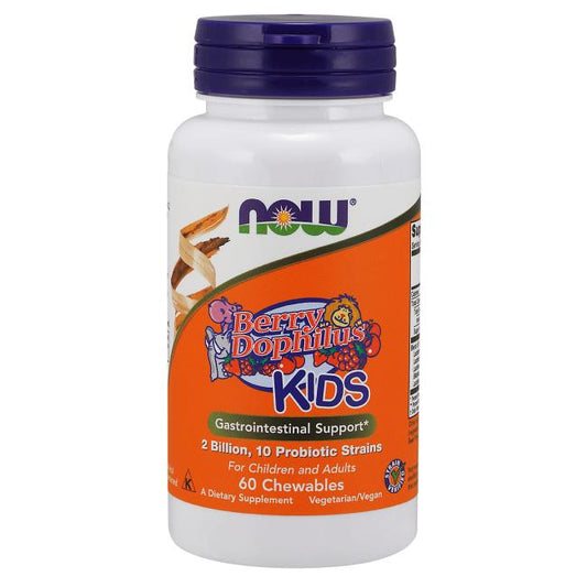 Probiotik za djecu,Berry Dophilus, 2milijarde,60 zvakaćih pestila, Now Foods USA