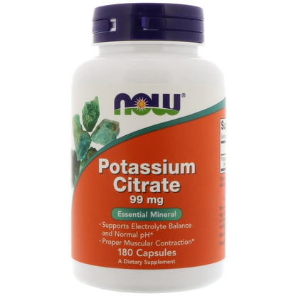 Potassium citrat 99mg - 180 kapsula-Kalijum iz citrata, prirodno