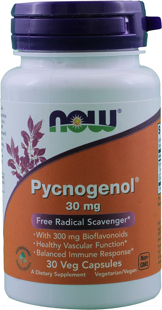 Pycnogenol 30 mg-60 caps. Now foods