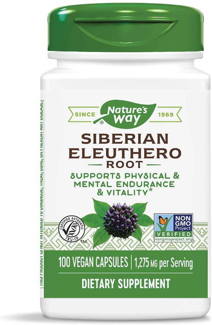 Sibirski ELEUTHERO korijen, 1,275 mg, 100 veganskih kapsula*Adaptogen za vaš Imunitet,energiju i protiv stresa